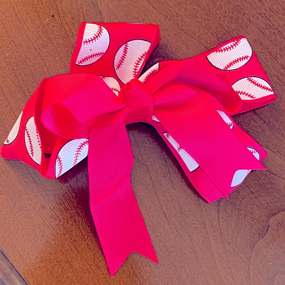 Baseball Clip On Hairbow